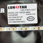 ال ای دی نواری 12 ولت تراکم 120 برند لان استار lonstar نچرال