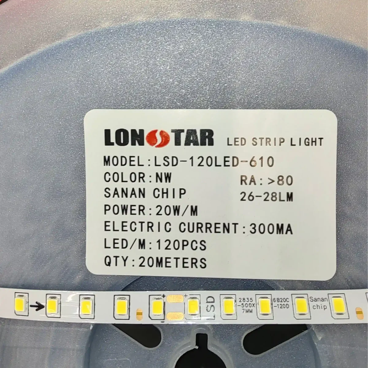 ال ای دی نواری درایورخور 300 میلی آمپر تراکم 120 برند لان استار lonstar نچرال