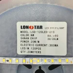 ال ای دی نواری درایورخور 300 میلی آمپر تراکم 120 برند لان استار lonstar نچرال