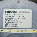 ال ای دی نواری درایورخور 300 میلی آمپر تراکم 120 برند لان استار lonstar آفتابی