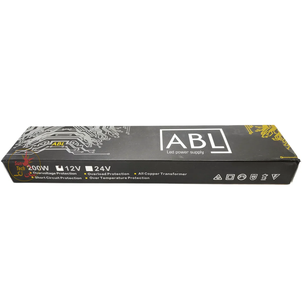 منبع تغذیه سوئیچینگ اسلیم 12 ولت 16 آمپر 200 وات برند ABL